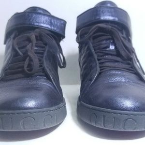 Gucci Midnight Blue Nappa Silk Leather Sneaker